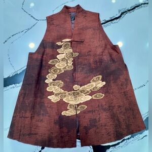 Gorgeous Red Lantern 100% Silk Vest